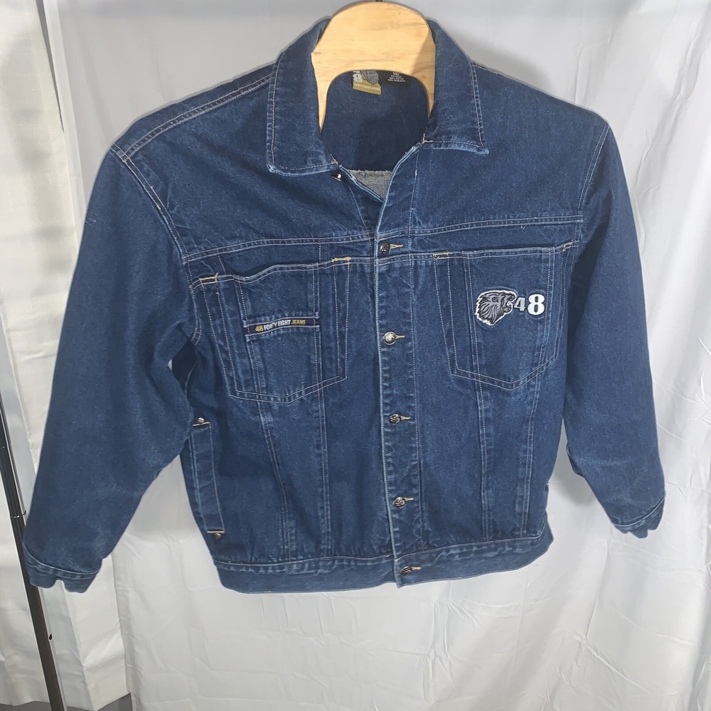 Forty Eight Jean Company Men's Size Large Baggy Street wear Vintage 90's Jacket